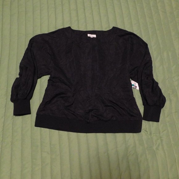 Silky black blouse by Prologue size 2X New - Picture 1 of 5